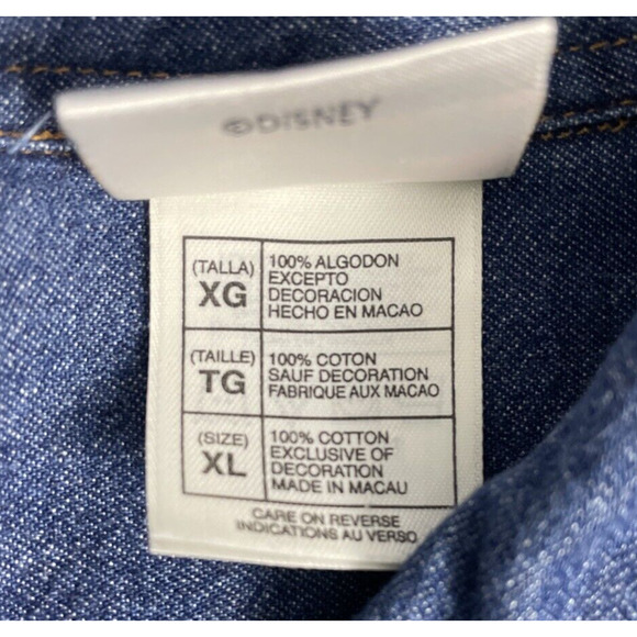 Disney Store Denim Shirt XL Embroidered Tigger Only - Picture 6 of 8